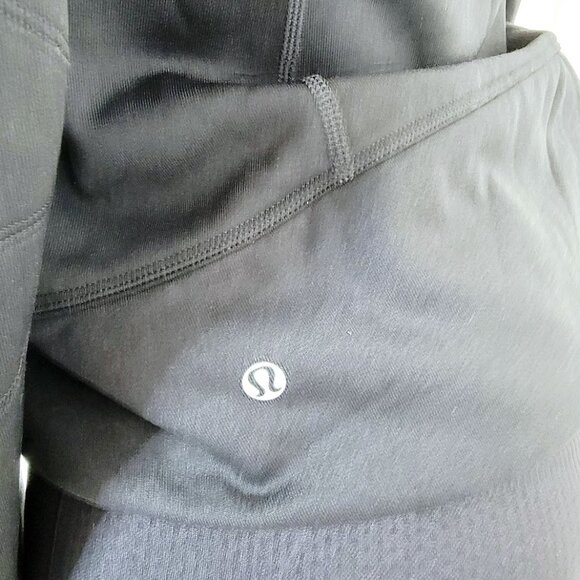 Lululemon Women's Heathered Black Snug Sprinter Full-Zip Running Jacket Size 8 - Picture 7 of 9